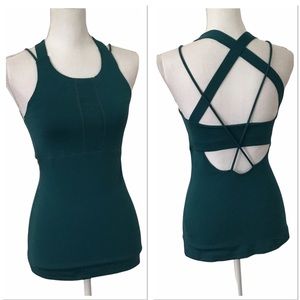 GAP Medium Impact Emerald Green Athletic Top Extra Small